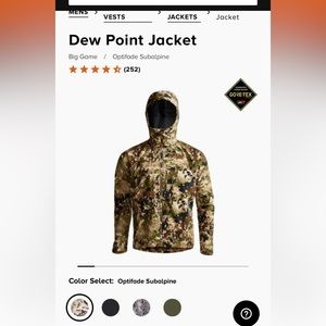 Sitka XL Dew Point Jacket. In great shape. Optifade Subalpine